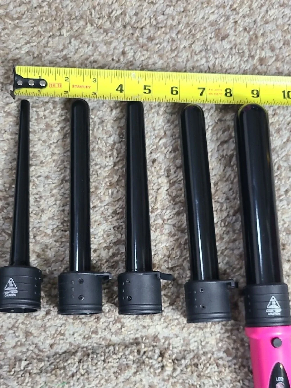 LUV 5P Interchangeable Curling Wand Set - Hot Pink